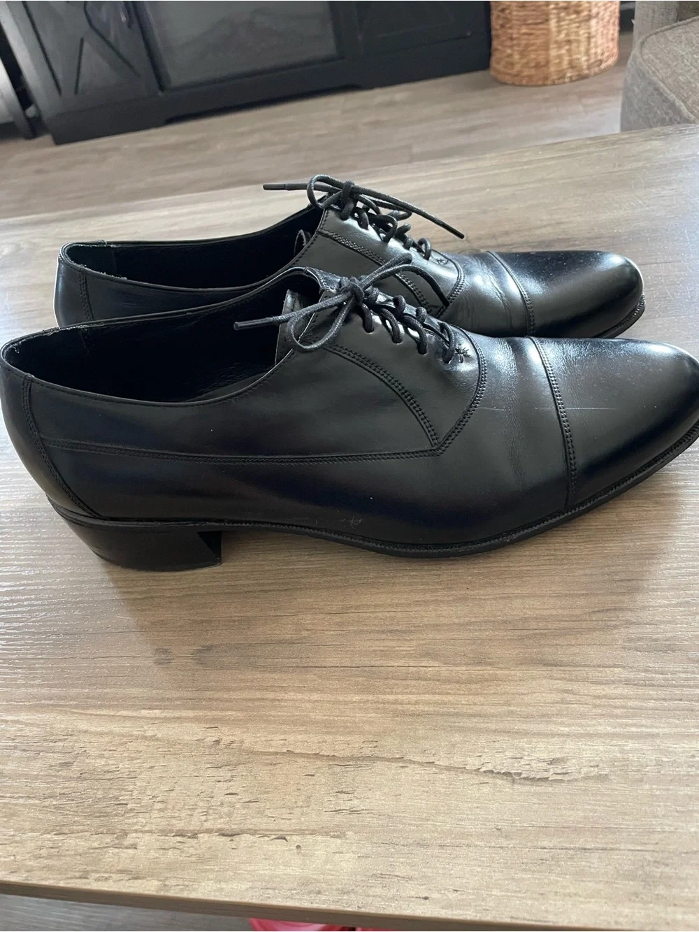 Florsheim classic black leather upper Oxfords lace up dress shoes D-170170-01